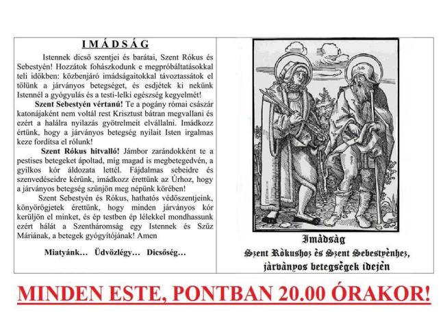 Imádkozzunk együtt a vírus idején - közösségi portálok